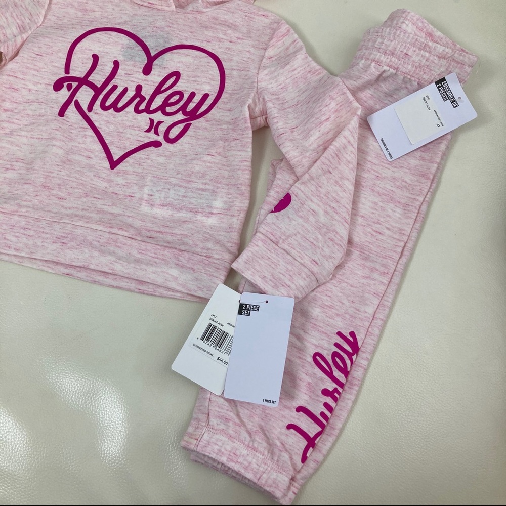 Hurley pink 💖 long sleeve active pants set 2301 - Picture 4 of 7